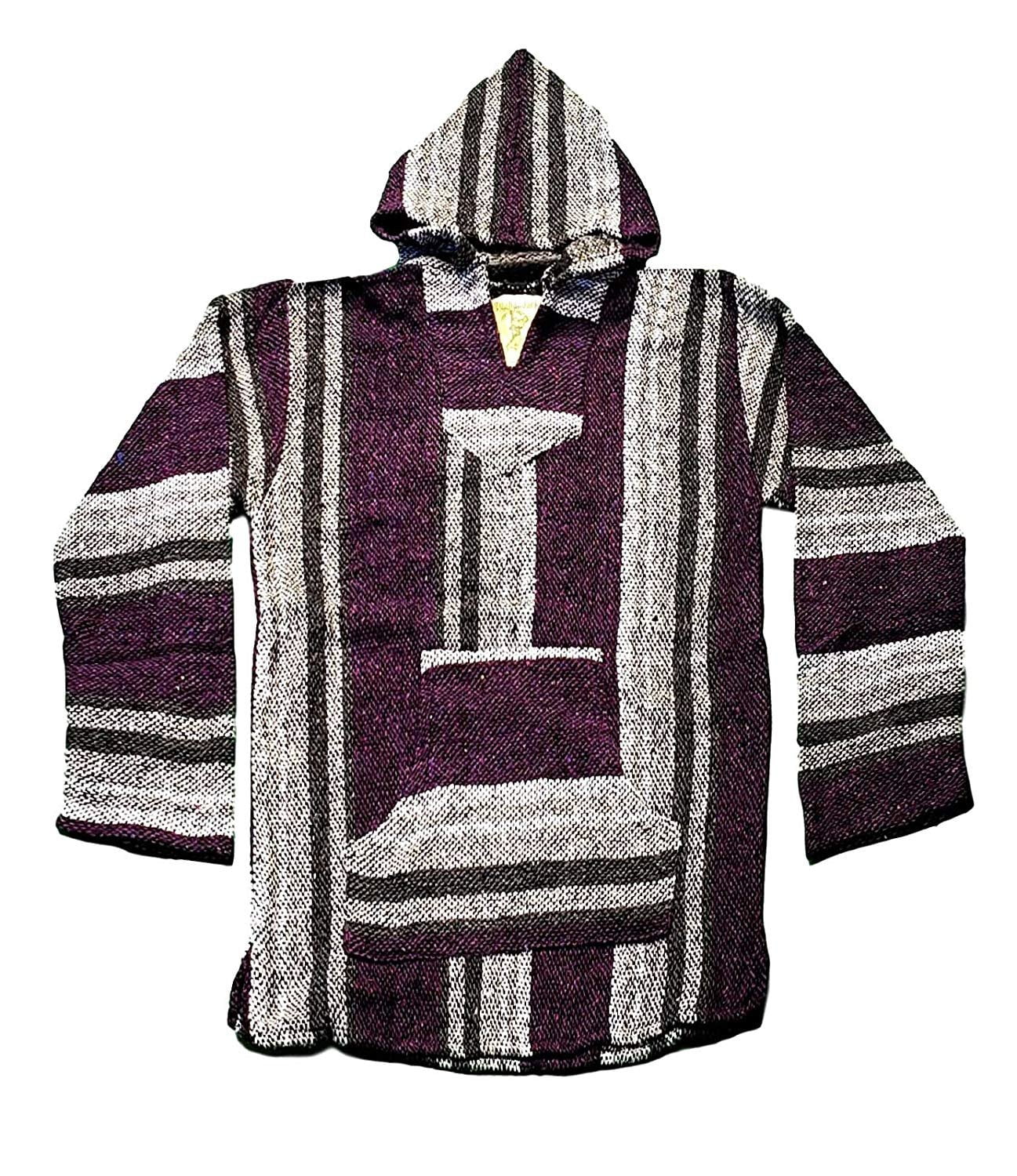 Iguana - Iguana Unisex Jerga/Baja/Mexican Blanket Woven Hoodie Hooded ...