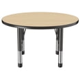 thumbnail image 3 of ECR4Kids 36in Round Everyday T-Mold Adjustable Activity Table Maple/Black - Chunky Leg, 3 of 4