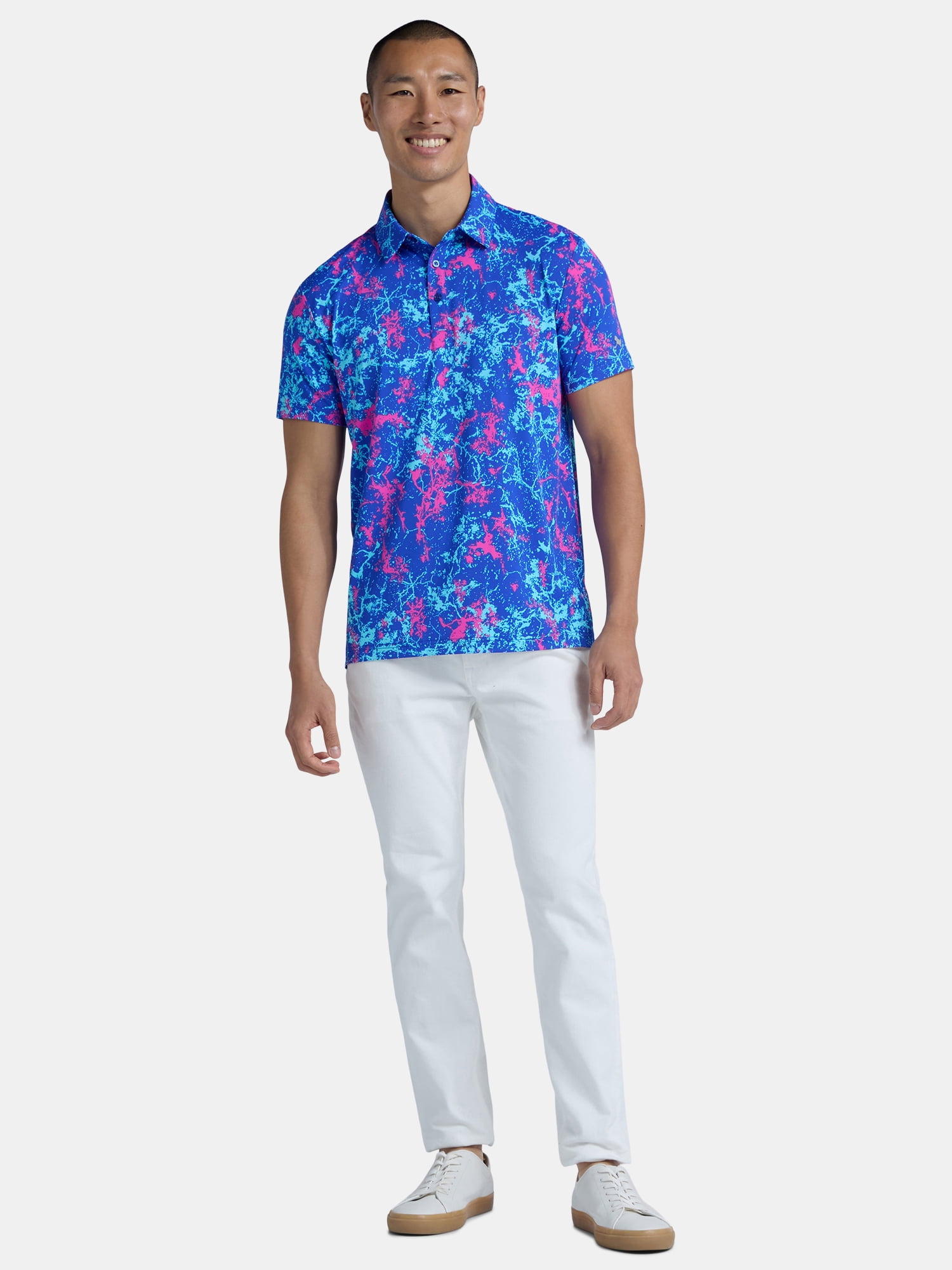 Birdie Bound Men's & Big Men's Novelty Print Golf Polo, Sizes S-5XL