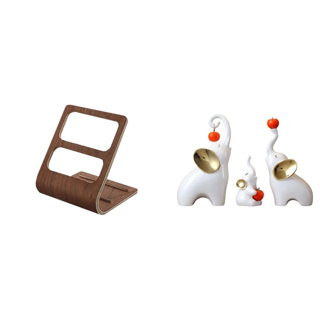 Elegante Organizador De Mandos A Distancia Con Forma De Familia De Elefantes. Caja Decorativa Con Compartimentos Para Escritorio, Sala De Estar Y Dormitorio.