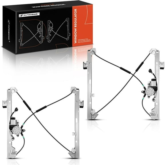 A-Premium Power Lift Window Regulators with Motor Replacement for Chevrolet Silverado 1500 2500 Tahoe GMC Yukon Sierra Cadillac Escalade Front Left and Right 2-PC Set