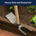 thumbnail image 3 of Kings County Tools 18” Garden Hoe & Cultivator – Dual-Sided Hand Tiller Tool with Wood Handle, 3 of 7