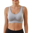 thumbnail image 2 of Cyglowse Sports Bras for Women Breathable Anti-Sagging Plus Size Wireless Bras with Cooling Lift-Up Mesh High Support Gray M, 2 of 4