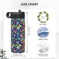 thumbnail image 4 of Yiaed Colored Glass1 Print Water Bottle with Straw Lid, Stainless Steel Double Wall Insulated Water Bottle | Leak-Proof and Spill-Proof Water Bottle, 4 of 8