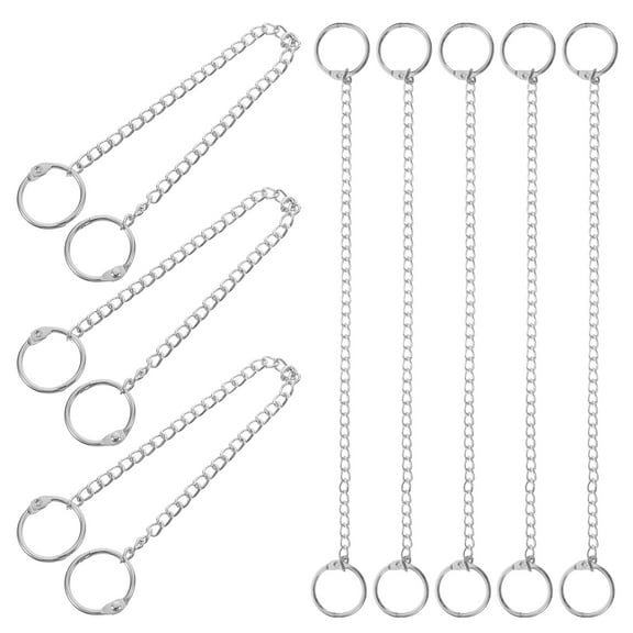 FRCOLOR 10 Pcs Stained Glass Window Hanging Chain With Hooks Picture Hanging Chain Sunshine Catcher Metal Stained Glass Window Panel Chain For Home Garden Outdoor