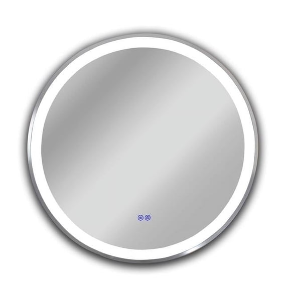 Chloe Lighting CH9M076EB24-RND 24 in. 3 Color Temperatures 3000K-6000K Luminosity Embedded Round Touchscreen LED Mirror