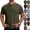 #01 Army Green, variant on Men's Henley Shirts Short Sleeve Button Cotton Tee with Chest Pocket, Casual Summer Lightweight Classic T-Shirt Tops ,S,Khaki