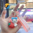 thumbnail image 1 of LLavero de dibujos animados Kawaii Sanrioed Kuromi, Hello Kitty, Cinnamoroll, colgante de coche, decoración de mochila escolar, regalos para amigos YAOSANBAO BAO unisex, 1 of 2