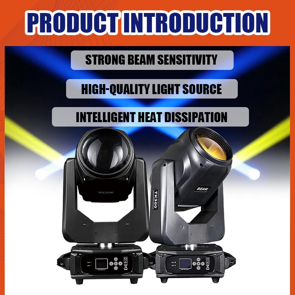 300W LED Beam Spot Wash Moving Head Light For Disco Nightclub Wedding Stage Party, Light TK300