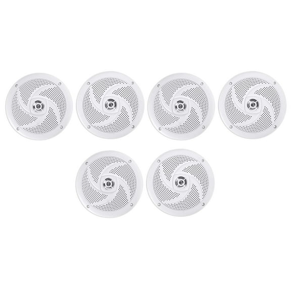 (6) Rockville RSM65W 6.5" 960 Watt Waterproof Shallow Slim Marine Boat Speakers