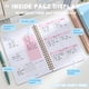 thumbnail image 4 of Cuaderno Semanal Planner tamaño A5 tapa dura maciza – encuadernación de papel rayado en bobina • Negro azul INK • 21x15cm • 52 páginas para horario diario, notas, organizador portátil para la, 4 of 6