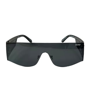 Quay Australia Nightfall Medium Shield Sunglasses Black Blue  display picture 1