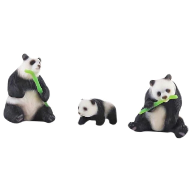 1:87 Scale Mini Fairy Garden Statue Tiny Panda Model Lovely Flower Plants Bonsai A