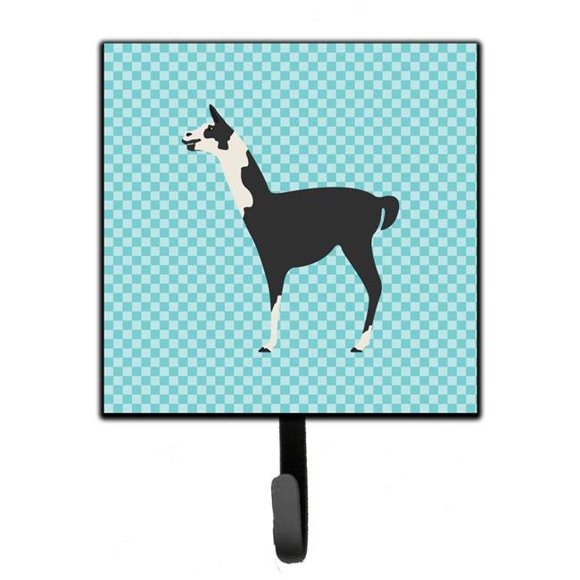 Llama Q Ara Blue Check Leash or Key Holder