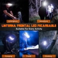 thumbnail image 5 of Linterna Frontal LED Recargable, IPX6, Resistente Al Agua, 1500 Lúmenes, 3 Modos de Luz para Actividades Al Aire Libre Como Acampar, Correr y Pescar., 5 of 5