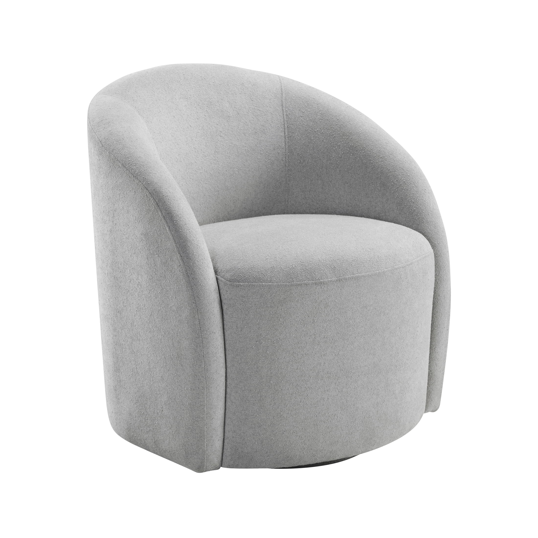 OakvillePark Thistlemere Boucle Swivel Chair, Light Gray
