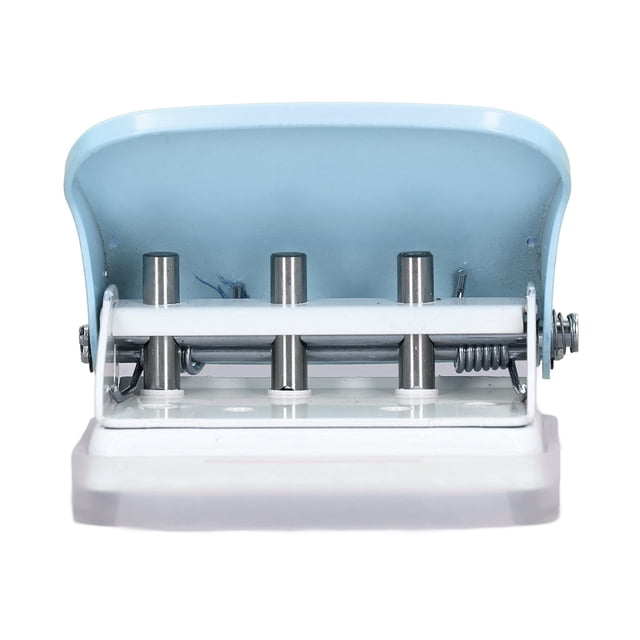 Punch Hole Punch Ruler Design Quick Positioning 3 Holes Metal Paint Body Loose Leaf Puncher for Documentation