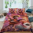 thumbnail image 2 of Sueño de COCO Conjunto de sábanas temático, trío de piezas, cómodo y amigable con la piel, diseño único, regalo de decoración para el hogar para familiares, amigos y fans,135cm *200cm, 2 of 6