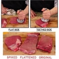thumbnail image 3 of Tendeur de Viande Réversible et Pounder Double Face Outil de Préparation de Marinade Couleur Argent 1Pcs, 3 of 5