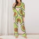 thumbnail image 2 of Fotbe Cute Avocado Conjunto de Pijama de Manga Larga para Mujer con Estampado, Ropa de Dormir de 2 Piezas, Conjunto de Casa Suave y Cómodo con Bolsillos-Small, 2 of 7
