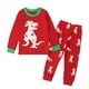 thumbnail image 1 of Pijamas Para Niños Pequeños Niños Bebés Niños Navidad Dibujos Animados Dinosaurio Tops Pantalones Ropa De Dormir Rojo Odeerbi LM103-651, 1 of 9
