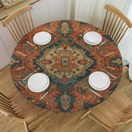 

Patifu Design Round Table Cover Stain Resistant Washable Indoor Outdoor Tablecloth Kitchen Dining Wedding Parties 100% Polyester Fiber 46-50