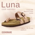 thumbnail image 6 of Cushionaire Luna Cork Footbed Sandals for Women – Comfortable Slip-On Women's Shoes with Genuine Suede Footbed & Arch Support | Slides for Women, 6 of 23