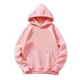thumbnail image 4 of Xudanell Girls Hoodie Trendy Cute Hooded Sweatshirt with Pocket Baggy Kids Pullover Winter 2025 Back to School Clothes Teens (9-10 Years, Pink), 4 of 5