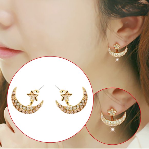 EGNMCR Earrings for Women Exaggerated Personality Diamond Star Earrings Star Earrings