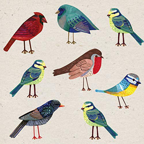 4 Lunch Paper Napkins for Decoupage Party Table Craft Vintage Swing Bird Autumn 