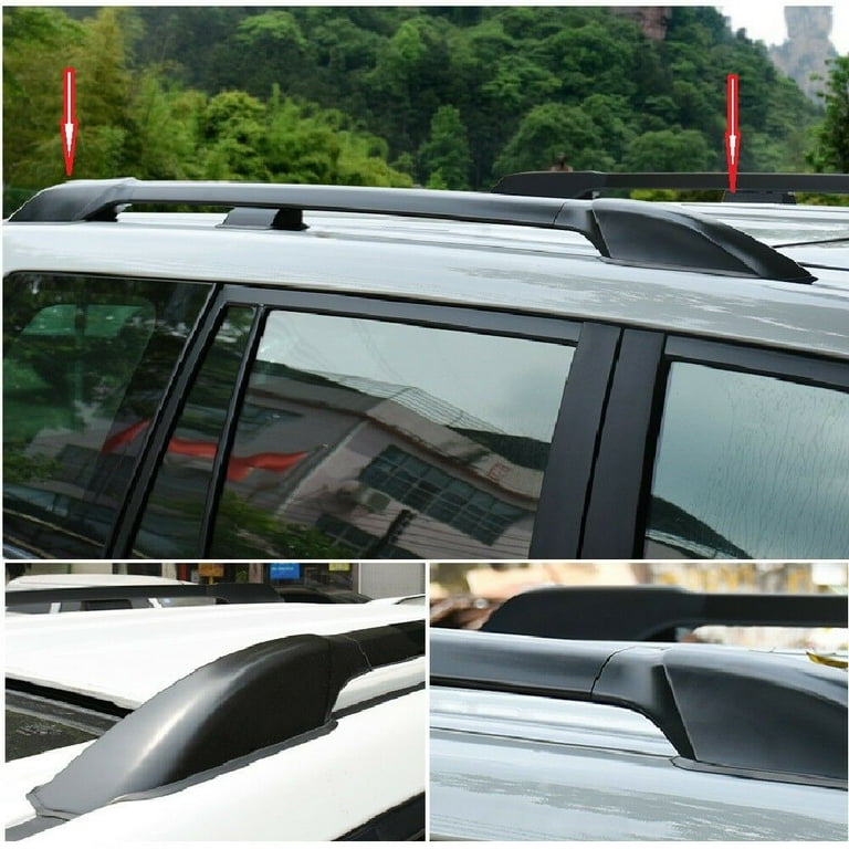 MIDUO 4 Pcs Roof Rack Rail End Cover Shell For Toyota Land Cruiser