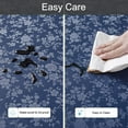 thumbnail image 3 of decorUhome Heavy Duty Vinyl Tablecloth, Waterproof Square Table Cloth, Wipeable Floral Dining Table Cover, Navy Blue, 54" x 54", 3 of 8