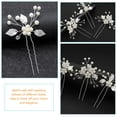 thumbnail image 4 of 3 Pcs Épingle à Cheveux Perle pour Mariage, Épingle à Cheveux Style Feuilles pour Mariée, 4 of 9