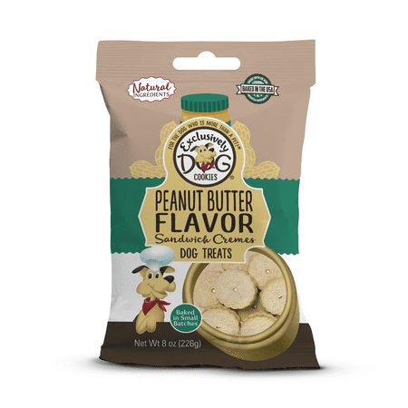 UPC: 0767451035004 | Exclusively Dog Cookies Peanut Butter Flavor Sandwich Cremes Dog Treats  8 oz