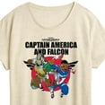 thumbnail image 3 of Marvel Captain America: Brave New World - Cap A Falcon Team Up - Women's Short Sleeve Graphic T-Shirt, 3 of 5