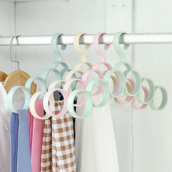 Space Saving Hangers,Plastic Scarf Rack,9 Hole Wardrobe Closet Organizer,Home and Dormitory Student Closet Storage Hanger