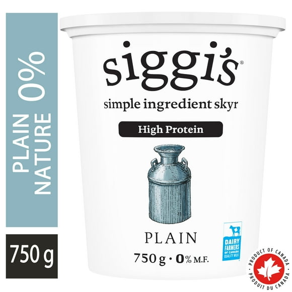 siggi's Yogourt Skyr Nature 0 %, Teneur élevée en Protéines 750g