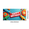 thumbnail image 3 of Colorful Arcade Themed Happy Birthday Banner Backdrop Party Decorations for Birthday Party Gaming Themed Events Photography Props Photo Booth Setups, 3 of 4