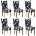 thumbnail image 1 of Printed Dining Chair Slipcovers Washable Softness Elastic Installation Chair Protector Banquet Chair Seat Cover for Hotel and Wedding Ceremony(Colour12,Set of 6), 1 of 7