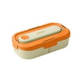 thumbnail image 1 of XWSHYW Cajas Bento Caja Bento de Tres Formatos con Vajilla para Trabajadores de Oficina, Fiambrera de Plástico Separada para Estudiantes, Fiambrera Portátil para Microondas, 1 of 4
