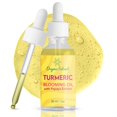thumbnail image 1 of EXTRACTO ORGÁNICO Aceite de cúrcuma para rostro y cuerpo - 1 fl oz / 30 ml - Suero iluminador para ojeras, arrugas, manchas oscuras, hidrata y nutre con aceite de papaya jojoba y vitamina E Hecho en E, 1 of 5