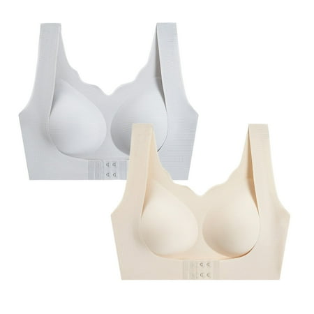 

XINSHIDE Bra Womens 2Pcs Seamless Rimless Tank Style Bra Beauty Chest Pads Bra Daily Sport Seamless Underwear For Women