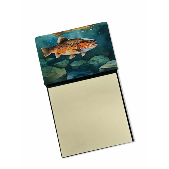 Brown Trout Sticky Note Holder 3.25 in x 5.25 in