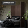 thumbnail image 3 of Red Lantern 7 ft. Tall Woven Fiber Folding Screen - Dark Mocha - 3 Panel, 3 of 6