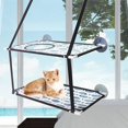 thumbnail image 3 of Cama para gatos montada en la ventana Estante colgante Asiento de  doble Zulema  Hamaca colgante de gato, 3 of 6