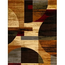 Rugs.com Cafe Collection Rug – 6' x 9' Multi Medium-Pile Rug Perfect For Bedrooms, Dining Rooms, Living Rooms