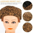 thumbnail image 3 of NICEXMAS Leopard Print Beret Hat for Women 1Set, 3 of 8