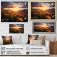 thumbnail image 4 of Designart "Sunset Golden Meadow Euphony" Landscape Sunset Floater Framed Wall Art Living Room, 4 of 7