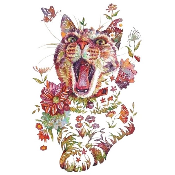 Cuadros Decorativos Helbroderi Eco-bomullstråd 11CT tryckt Cat Cross Stitch Kit Artwork(12) Wdftyju de costura negro 4 estilos