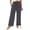 Gray, variant on Arlun Summer Beach Linen Pants Women Lightweight Breathable Solid Color Leisure Trousers with Leg Split Tie Design Ladies Loose Comfort Front Pleated Holiday Bottoms White XL